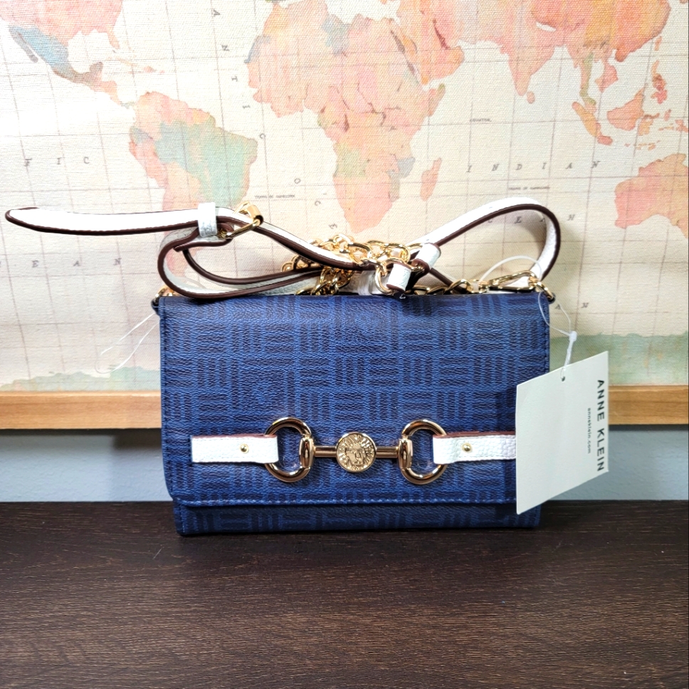Brand New Anne Klein Logo Crossbody Bag
